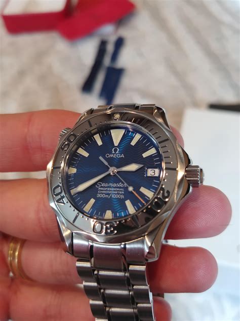 omega seamaster electric blue midsize|omega seamaster price.